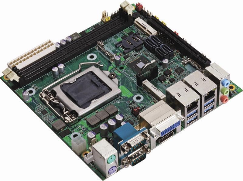 LV-67N-G Industrial Mini-ITX Motherboard with Intel Q87 Chipset supporting 4th Generation Intel Core i3/i5/i7 Desktop Processors Family (formerly Haswell)