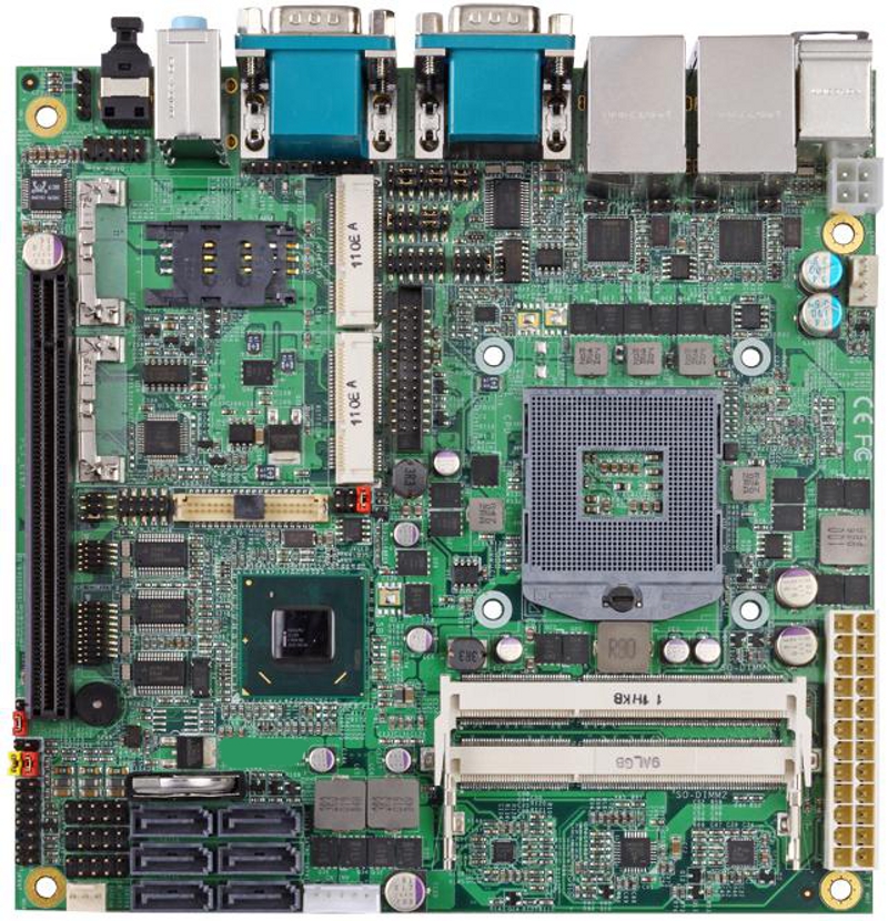Mini-ITX Motherboard with Mobile Intel QM67 Express Chipset for 2nd Generation Intel Core i3 / i5 / i/7 Mobile Processors