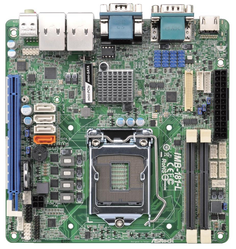 IMB-181 – Mini-ITX Industrial Motherboard with Intel Q87 Chipset