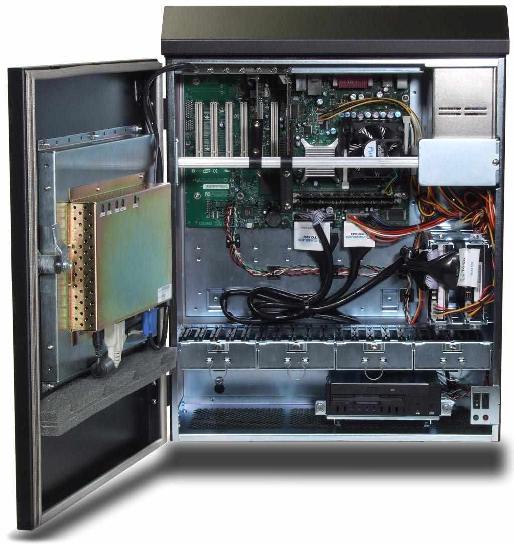 industrial computer embedded PC enclosure interior view
