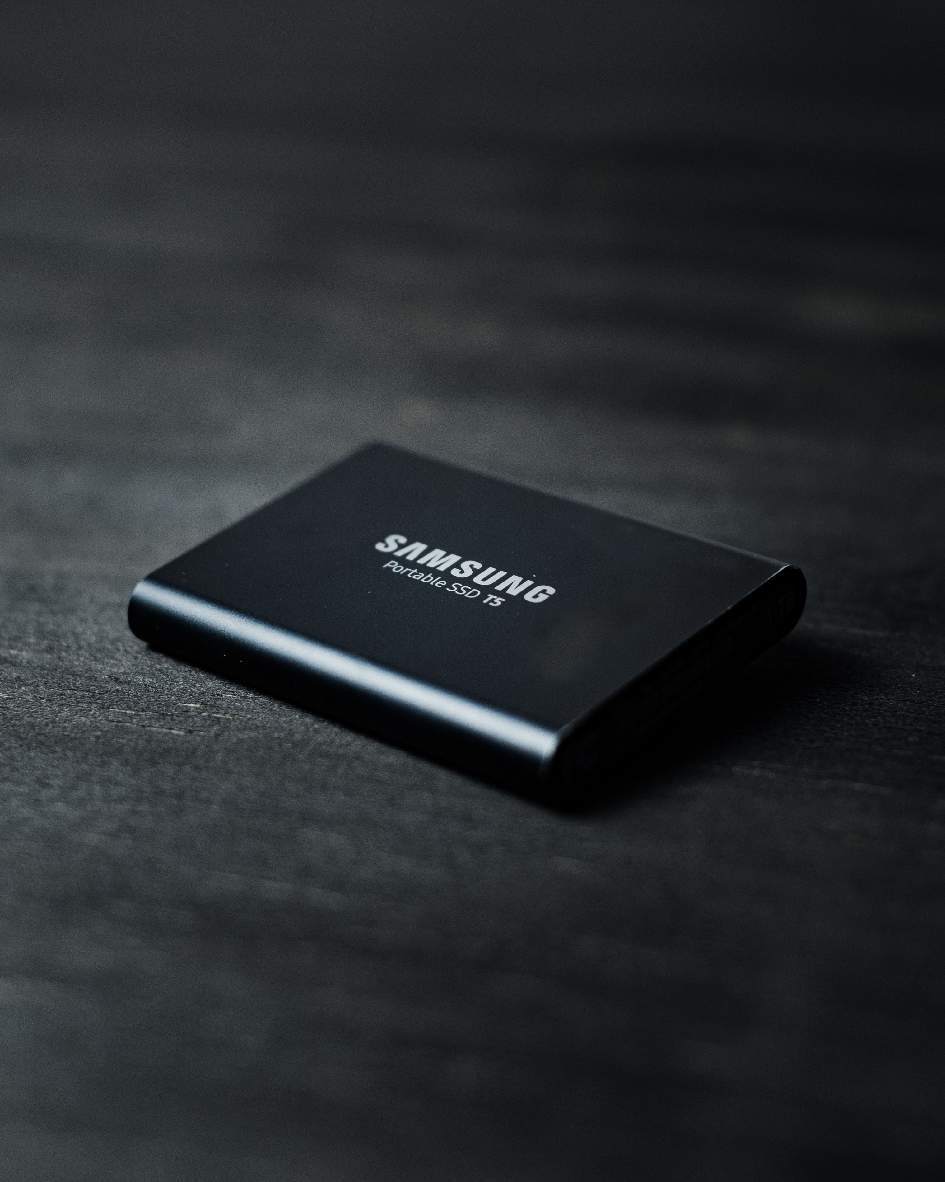 Samsung SSD on light gray surface