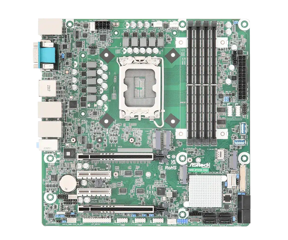 IMB-X1316-10G with support for Intel® 14th/13th/12th Gen Core™ Processors up to 125W