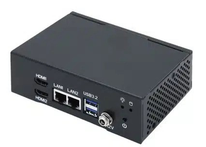 AES-EL6KA Intel® Elkhart Lake fanless system featuring 4GB onboard DDR4 memory and 32/64GB eMMC storage with expansion flexibility