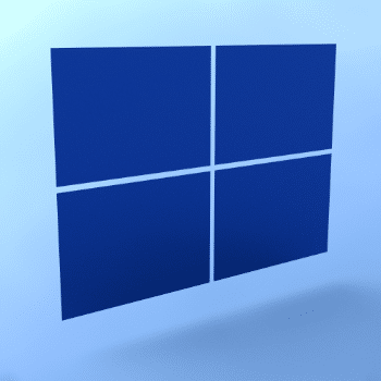 blue windows logo on a light gradient background
