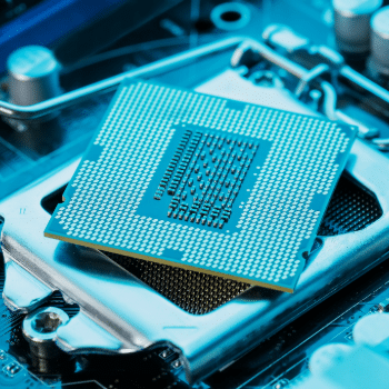 close-up of an Intel embedded processor mounted on a computer motherboard, representing legacy processor phaseouts, embedded system lifecycle management, and industrial computing upgrades
